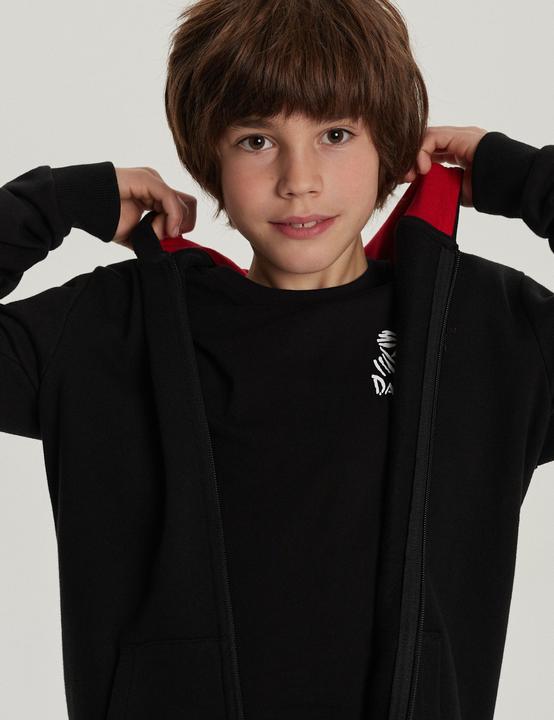 Actual product image Dakar HOODY DKR 23 ZIP KID 822 BLK (134, 140)