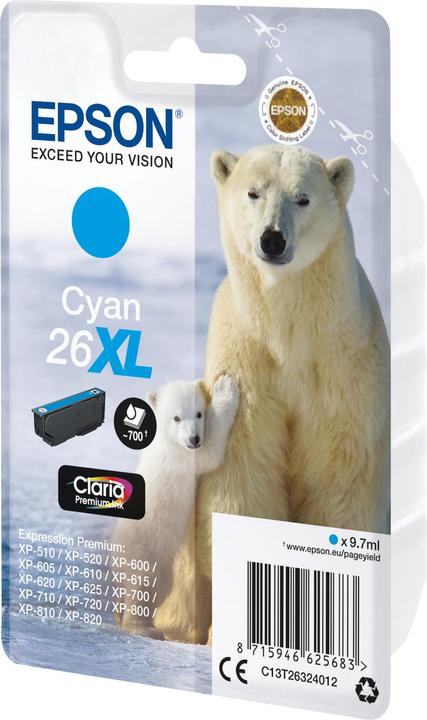 Actual product image Epson 26XL Claria Premium (C)