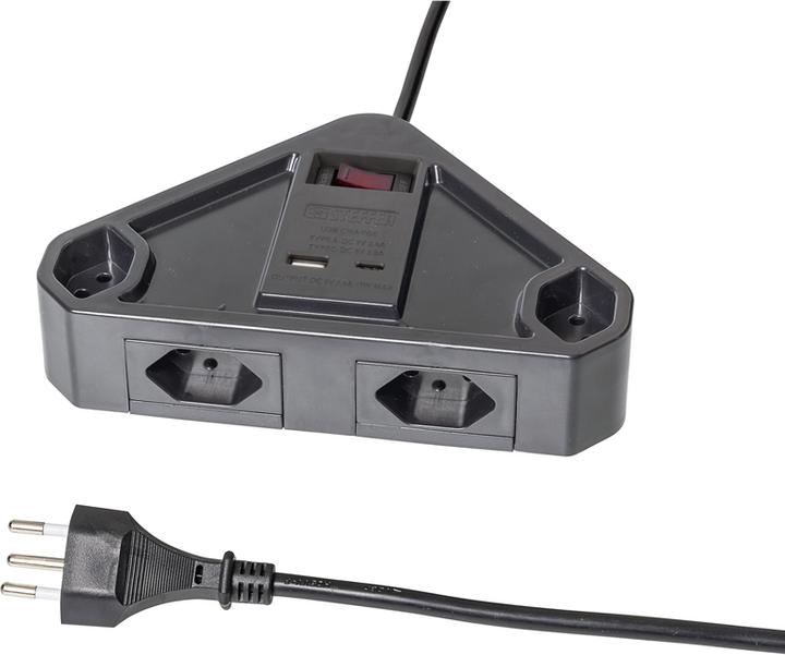 Produktbild Steffen Corner (6 x, USB-A, USB-C, Typ 13, 2 m)