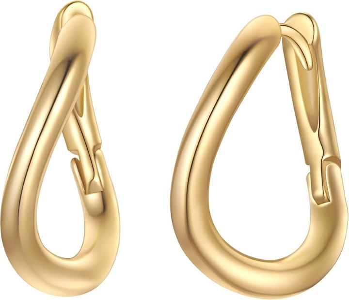 Actual product image Yokoamii Ladies hoop earrings - 36332 (Brass)