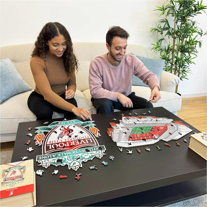 Actual product image Iconic Liverpool FC - Anfield Stadium - Wooden Puzzle Size S (150 pieces) (150 pieces)