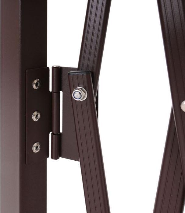 Image du produit Mendler Barrière en aluminium HWC-K56, extensible pivotante en acier 103x31-200x31cm, marron