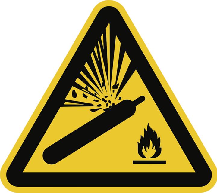 Produktbild Moravia Warnzeichen vor Gasflaschen Folie, 100 mm