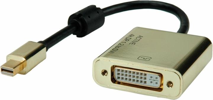 Actual product image Roline GOLD 4K Mini DisplayPort-DVI Adapter, Active, v1.2, Mini DP ST (DVI, 10 cm)