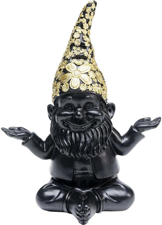Image du produit Kare Design Figurine décorative Nain Meditation noir-doré 19 (12,5 x 18 x 22 cm)