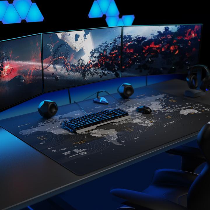 Produktbild Titanwolf Gaming Mauspad, XXXL Speed Mausmatte, Mousepad 1200 x 800 mm, Geschwindigkeit & Präzision, Weltkarte (XXL)