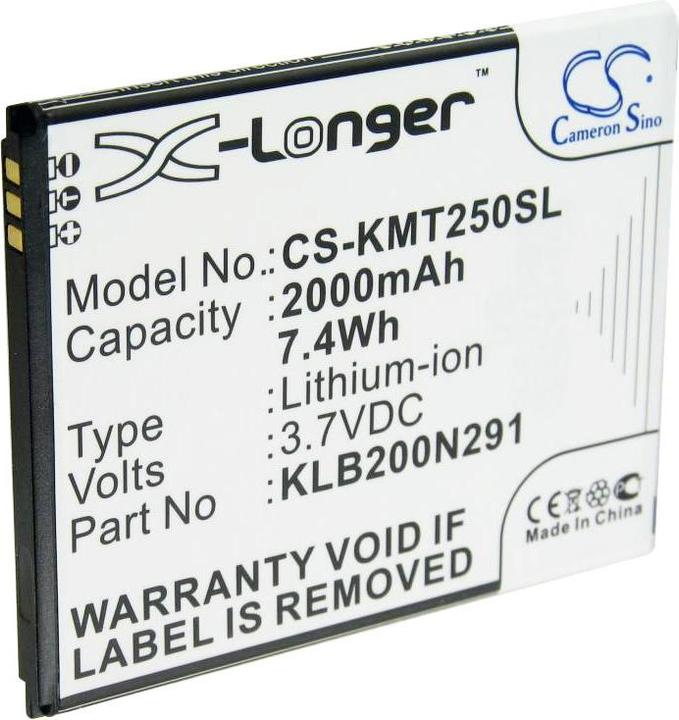 Actual product image AccuCell Battery suitable for Kazam Trooper 2 5.0 Battery KLB200N291