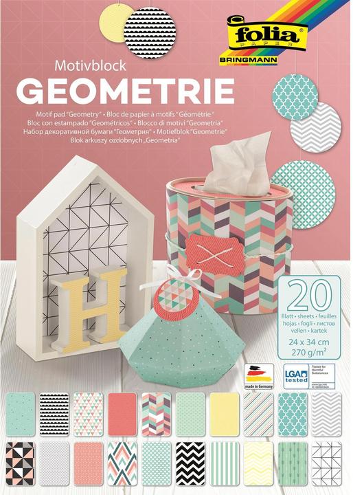Image du produit Folia Bloc de motifs (270 g/m², 20 x)