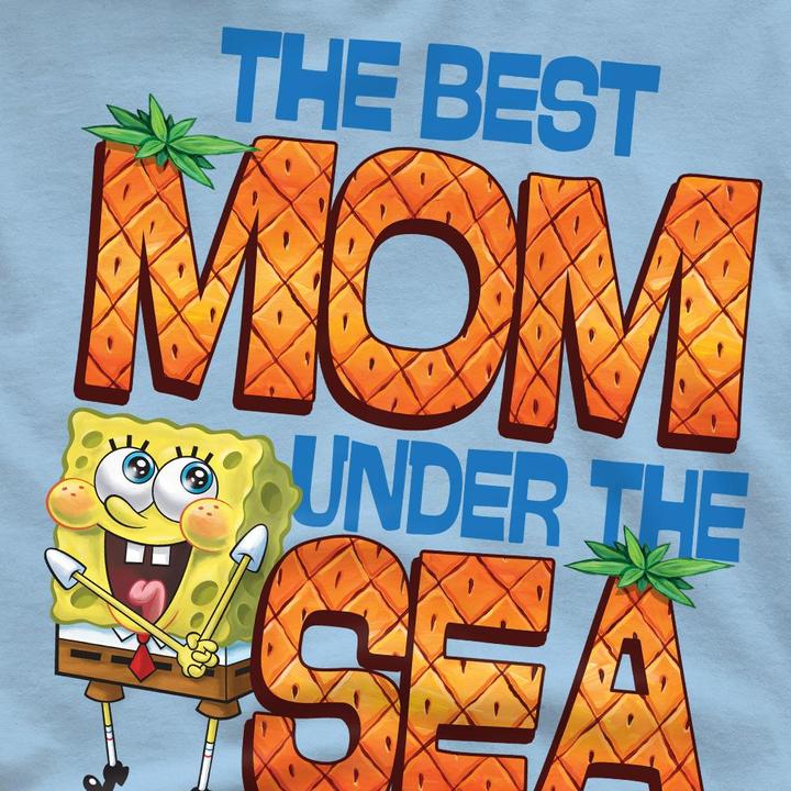 Immagine prodotto Spongebob Squarepants Best Mom Under The Sea Maglietta Festa della Mamma Uomo (XXL)