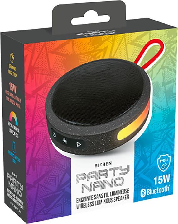 Image du produit Bigben PARTY Nano Enceinte lumineuse sans fil - noir (10.30 h, Fonctionnement sur batterie)