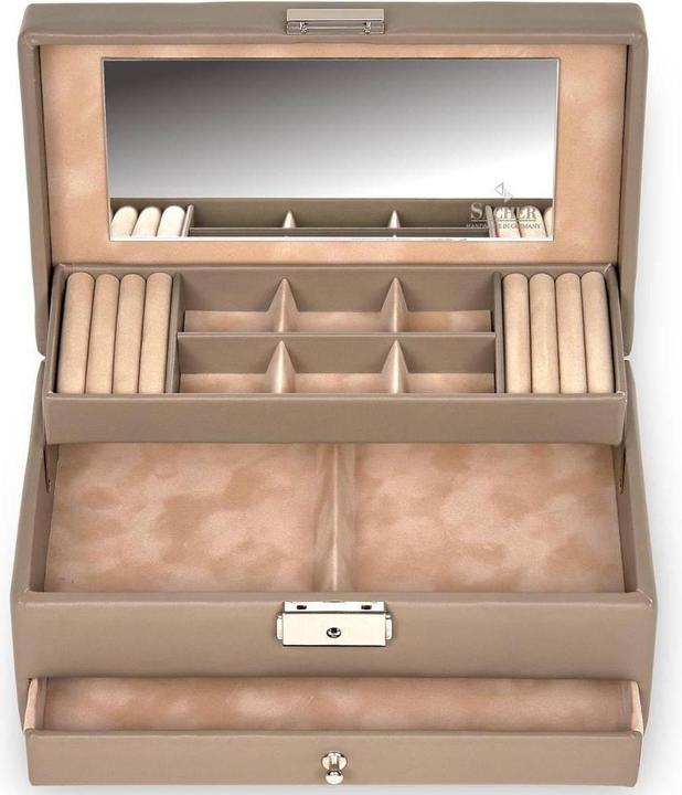 Actual product image Sacher 34.107.565943 - Jewellery box Helen nature taupe leather