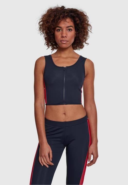 Actual product image Urban Classics Ladies Side Stripe Cropped Zip Top (XL)