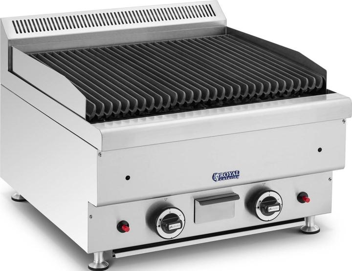 Royal Catering Lavastein-Grill Erdgas 2 x 7200 W 50 x 47 cm 4,5 kg Lavastein 0 - 460 °C (7.20 kW)