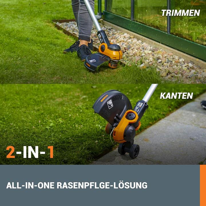 Immagine prodotto Worx WG163E Akku-Rasentrimmer und Kantenschneider inkl. 2x 2Ah Akkus & Ladegerät (Filo di taglio)