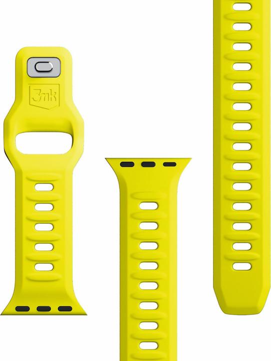 Produktbild 3MK Silicone Watch Strap żółty/yellow dla Apple Watch 38/40/41mm (Edelstahl, Silikon, 3, 4, 9, Ultra)