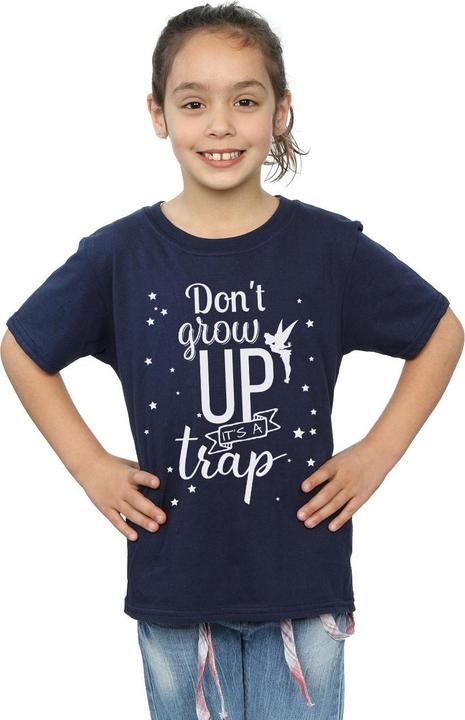 Actual product image Disney Girls Tinker Bell Don't Grow Up Cotton T-Shirt (152, 158)