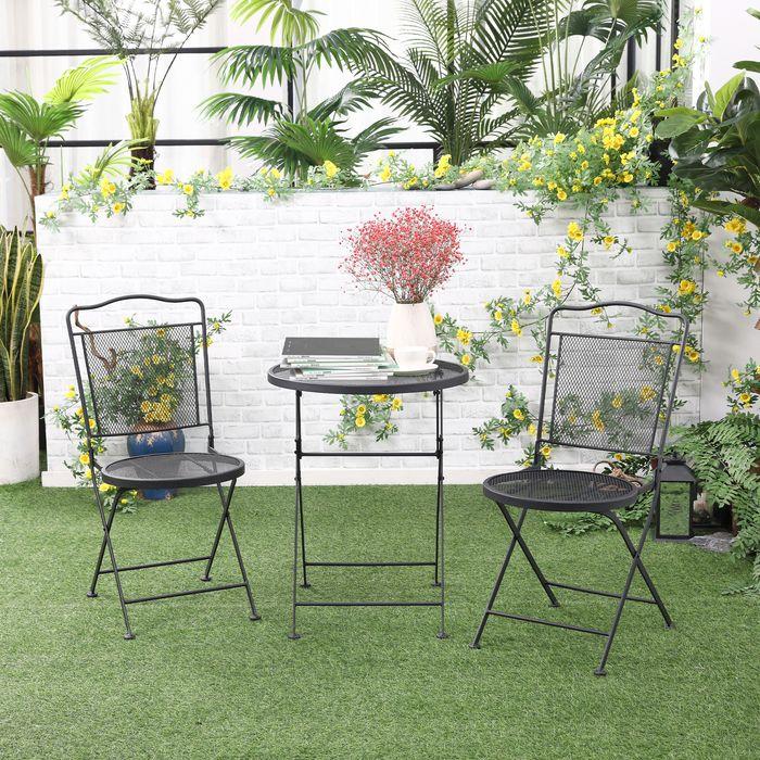 Actual product image Swisshandel24 Garden furniture set Garden lounge balcony furniture set for 2 people Dining set 1 table + 2 chairs (55.50 cm)