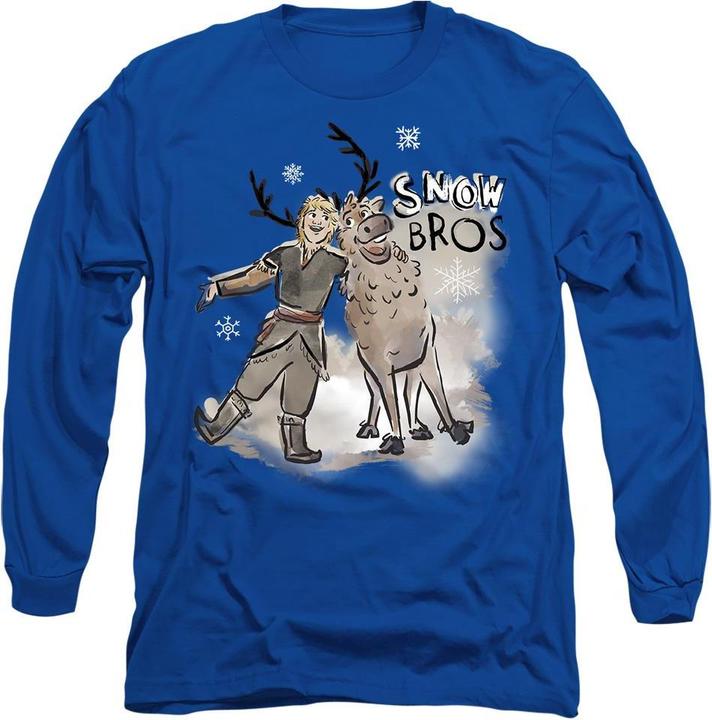 Actual product image Disney Frozen Unisex Adult Snow Bros Kristoff Sven T-Shirt (XL)