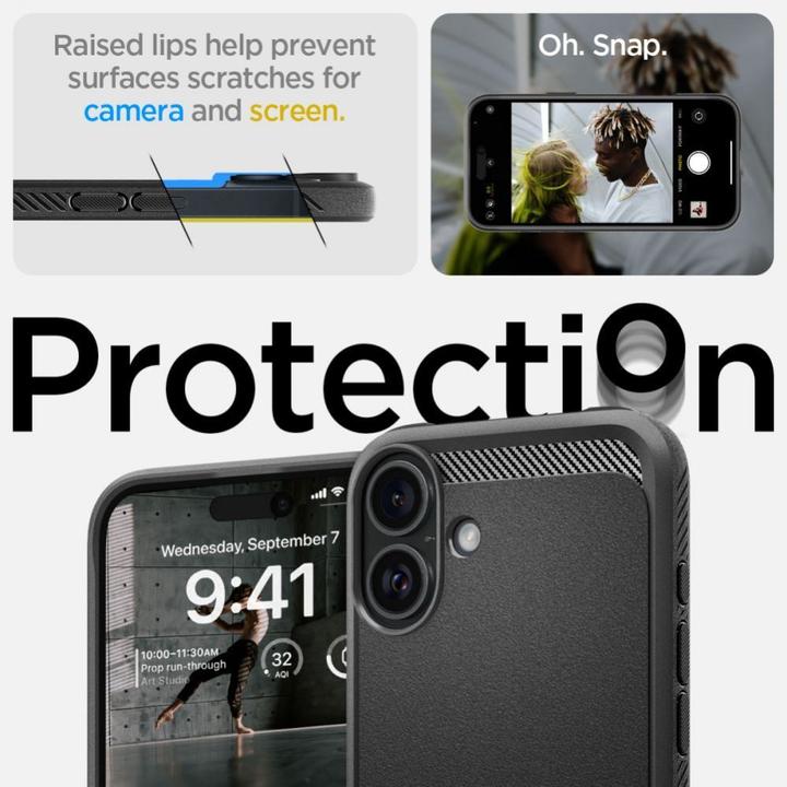 Image du produit Spigen Étui Rugged Armor Mag Magsafe pour iPhone 16 Plus 6,7" noir mat (Apple iPhone 16 Plus)