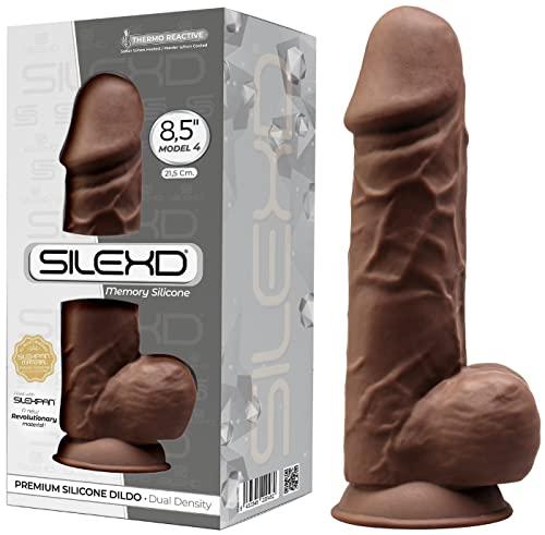 Immagine prodotto Silexd MODEL 4 - 8,5" BROWN 220482 FALLO REALISTICO PENE ARTIFICIALE IN SILICONE MEMORY TERMOREATTIV