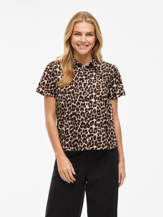 Image du produit Vila Leoprint Kurzarmhemd (40)