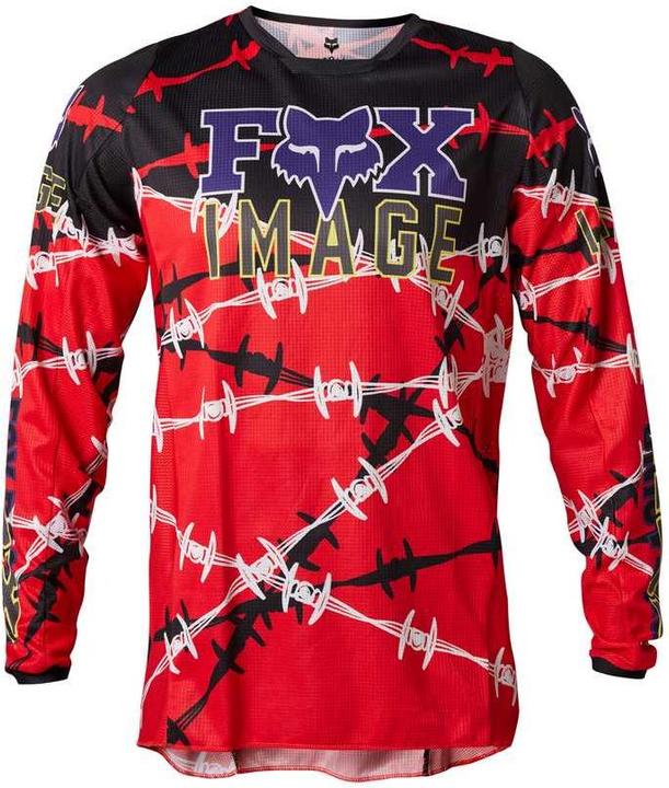 Actual product image Fox JERSEY 23 180 BARBED WIRE SE FLO RED (L)