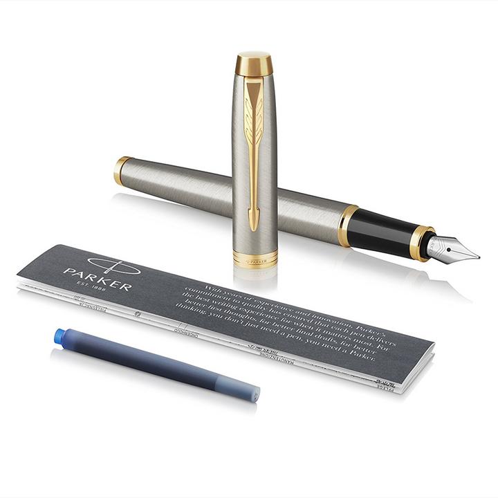 Produktbild Parker Pen IM Brushed Metal G.C. (Silber, Gold, 1 x)