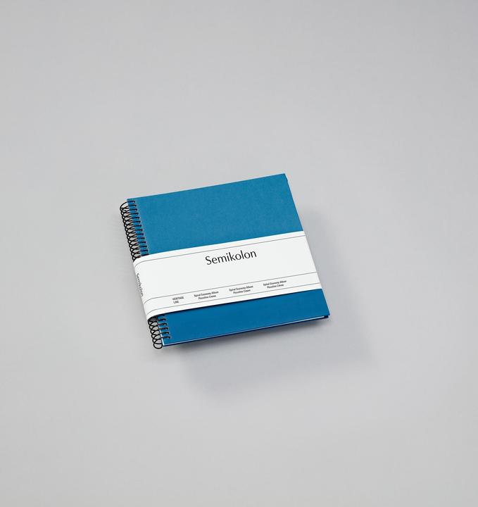 Produktbild Semikolon Fotoalbum 17 x 17 cm Blau, 20 cremeweisse Seiten (10 x 15 cm, 9 x 13 cm)