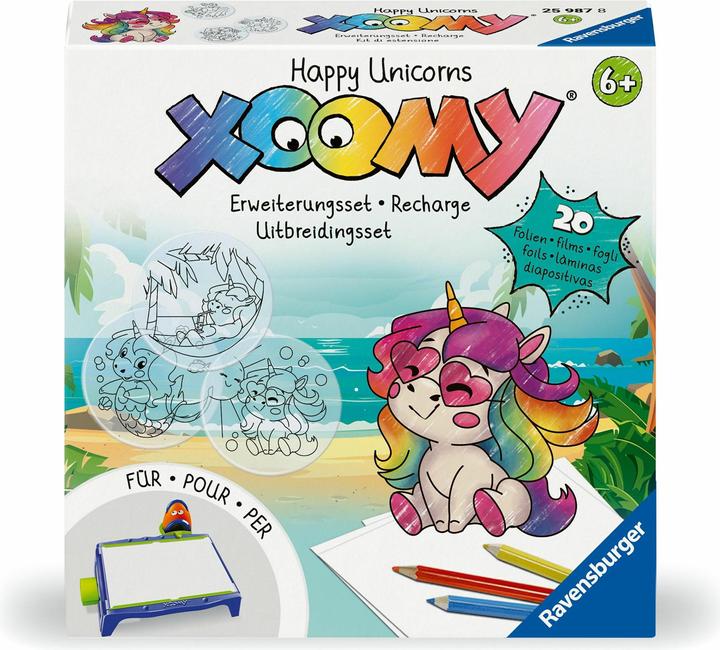 Produktbild Ravensburger Xoomy Erweiterungsset Happy Unicorns 25987 - Erweiterungsset für den Xoomy Midi oder