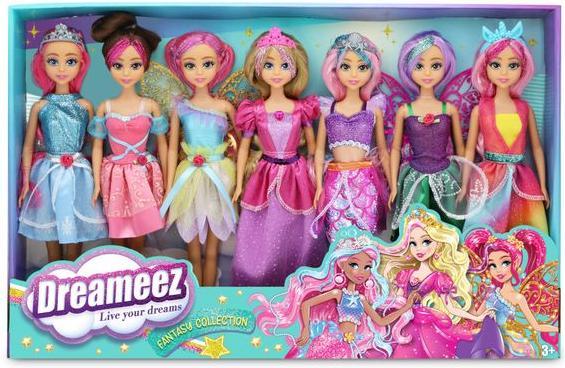 Actual product image Dreameez FUN 7pk Fantasy Dolls