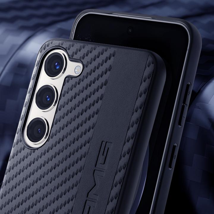 Produktbild Mercedes AMG AMHCS23MBLSCA S23+ S916 czarny/black hardcase Carbon Stripe&Embossed (Samsung Galaxy S23+)