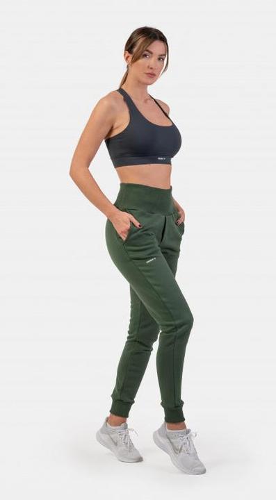 Actual product image Nebbia High-Waist Loose Fit Sweatpants "Feeling Good" 409 dark green (XS)