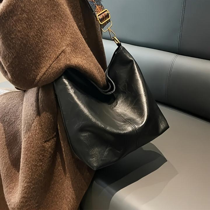 Actual product image Only-Bags.Store Vintage large capacity hobo bag, retro shoulder bag, women's bohemian handbag & purse