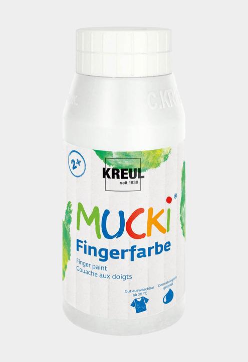 Actual product image Mucki Finger paint (White, 150 ml)