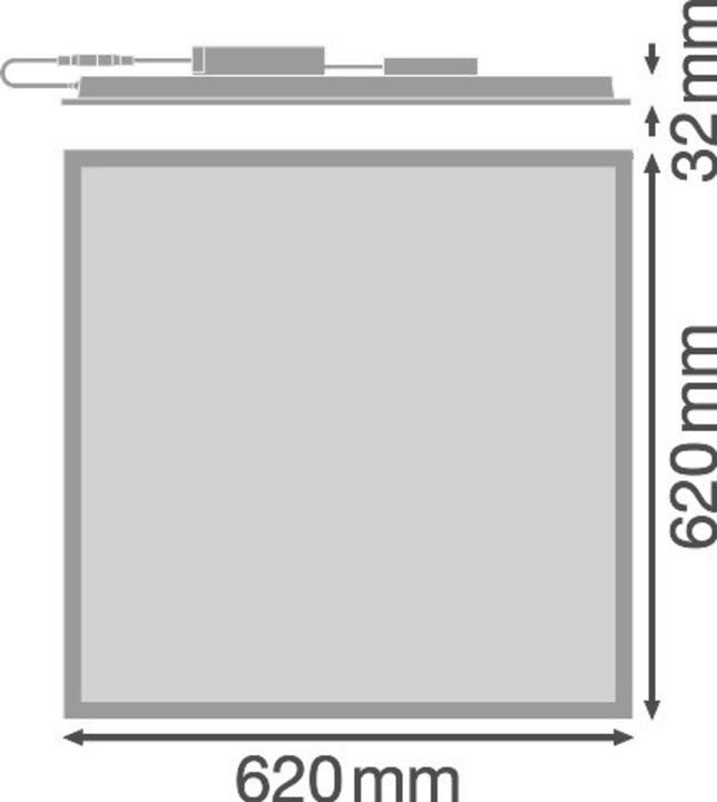 Produktbild Ledvance LED Panel Comfort DALI 625 UGR19 33W 620x620mm neutralweiss 4000K Panelleuchte (620 lm)