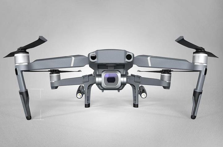 Actual product image Pgytech Landing gear extension and dual LED headlights (Drone landing gear, DJI Mavic 2)