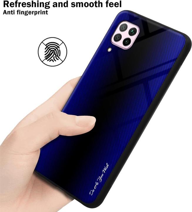 Produktbild Cadorabo TPU Gestreiftes Glas Cover (Huawei Nova 7i, Huawei Nova 6 SE, Huawei P40 Lite)