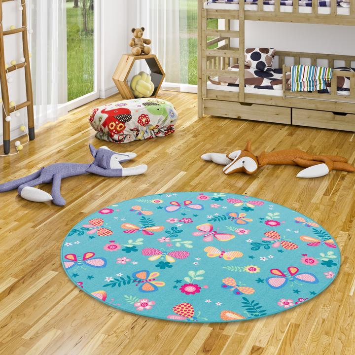 Image du produit Snapstyle Tapis de jeu pour enfants Papillon rond (160 x 160 cm)