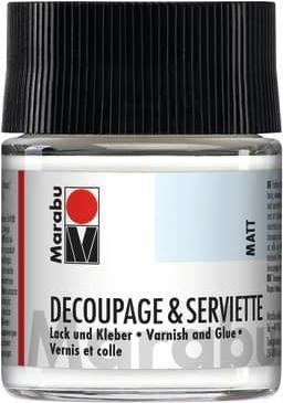 Immagine prodotto Marabu Vernice e colla per tovaglioli (Incolore, 0.05 l)