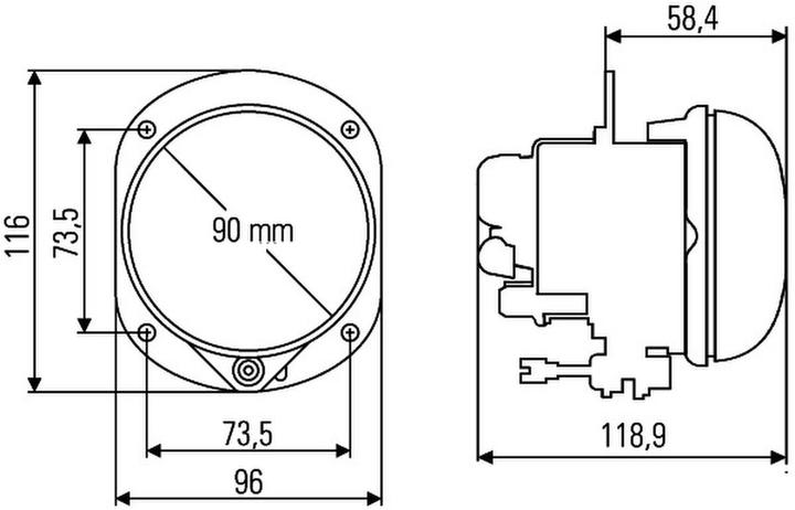 Produktbild Hella Nebelscheinwerfer Halogen FF für MAN