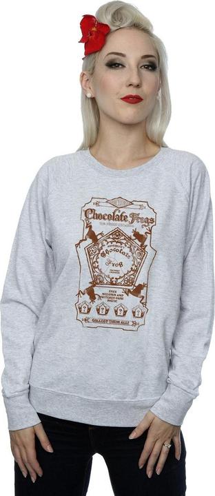 Actual product image Womens/Ladies Chocolate Frogs Mono Label Sweatshirt (S)