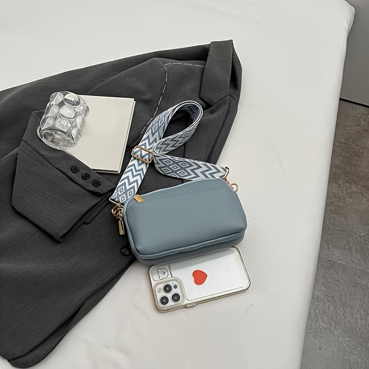 Actual product image Only-Bags.Store Mini cross-body bag, square purse with wide shoulder strap, stylish