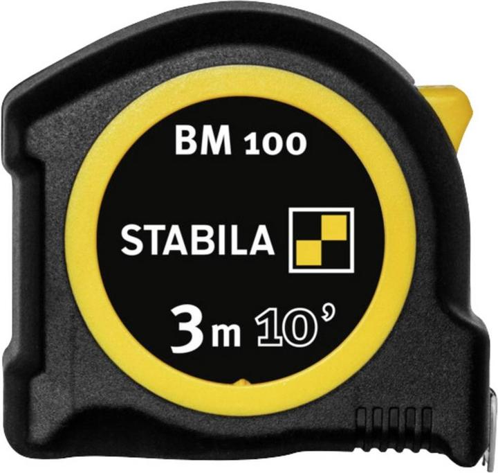 Image du produit Stabila Mètre ruban de poche BM 100, gradué en cm/pouces (centimètres)