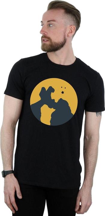 Actual product image Disney Mens Lady And The Tramp Moonlight Kiss T-Shirt (S)