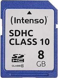 Image du produit Intenso MÉMOIRE SDHC 8GB C10/3411460 (8 Go, SDHC)