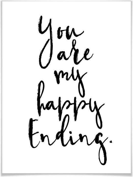 Produktbild Trenddeko You are my happy Ending (24 x 30 cm)