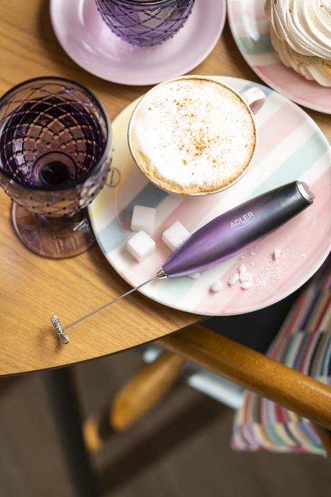 Image du produit Adler AD 4499 Milk frotter with a stand, Black/Purple