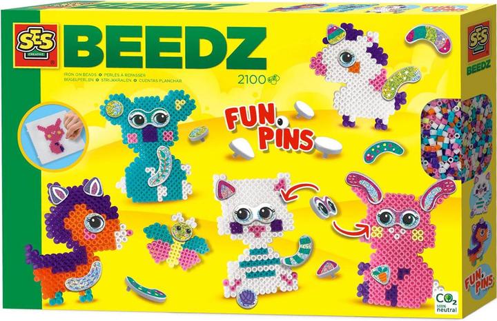 Produktbild Ses Bügelperlen-Set - FunPins Glitzertiere