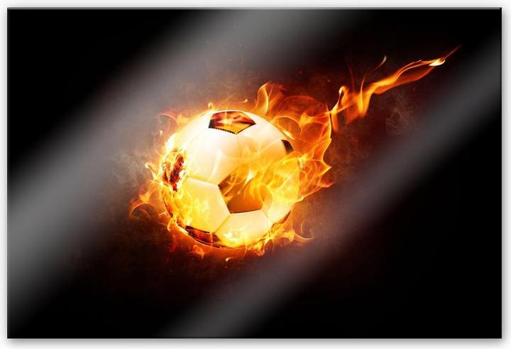 Image du produit Trenddeko Le football en feu (120 x 75 cm)