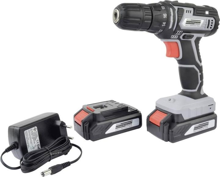 Actual product image Mannesmann Cordless drill screwdriver 20V (Rechargeable battery operated)